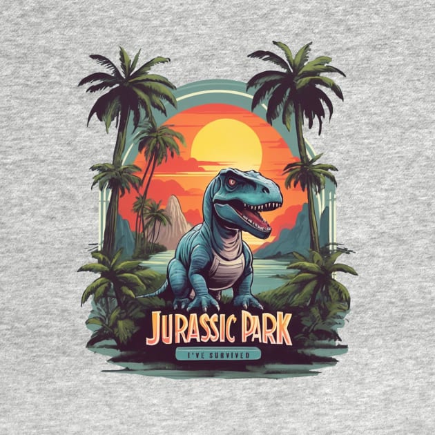 Retro Design Jurassic Park by huefinder